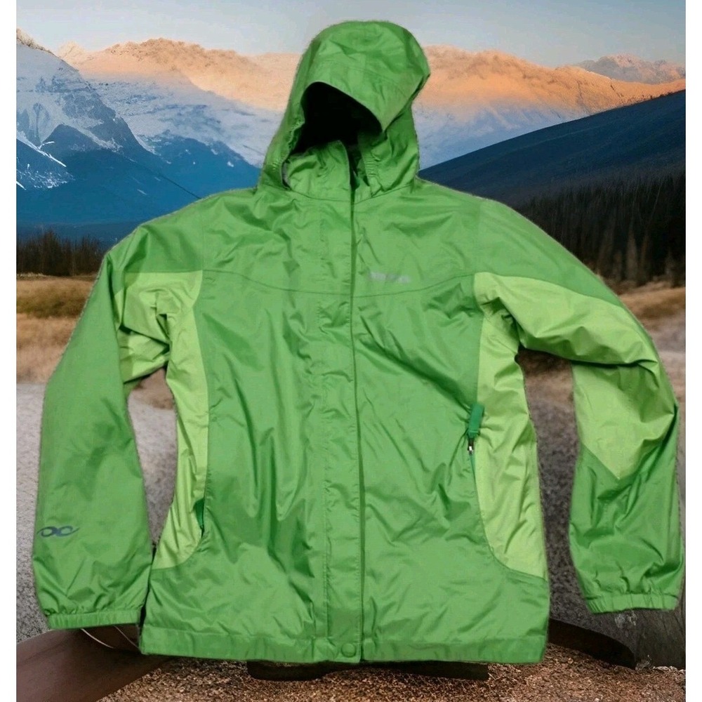 Marmot 3-in-1 Jacket Girls Large Green‎ Excellent Fleece Liner Hooded Rain Coat